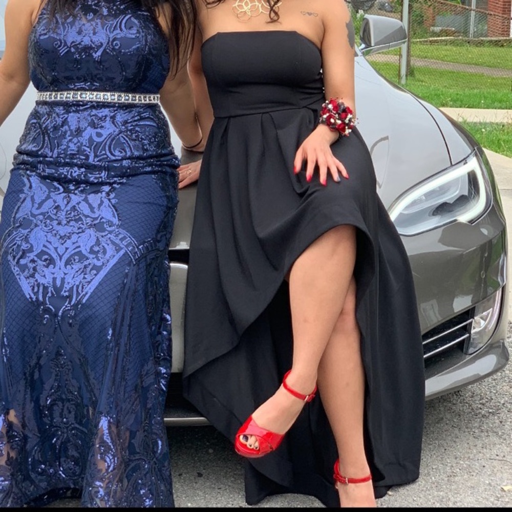 Women’s strapless High-low Dress - Picture 1 of 8